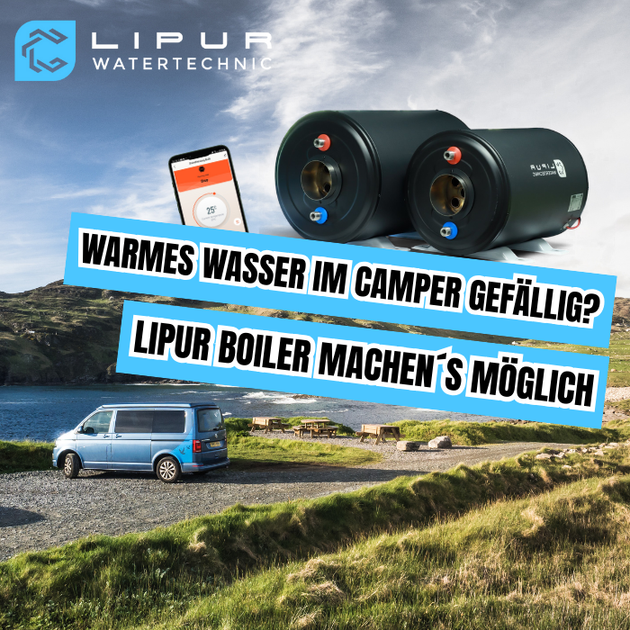 Lipur Ventus Warmwasserboiler mit 12V Heizstab