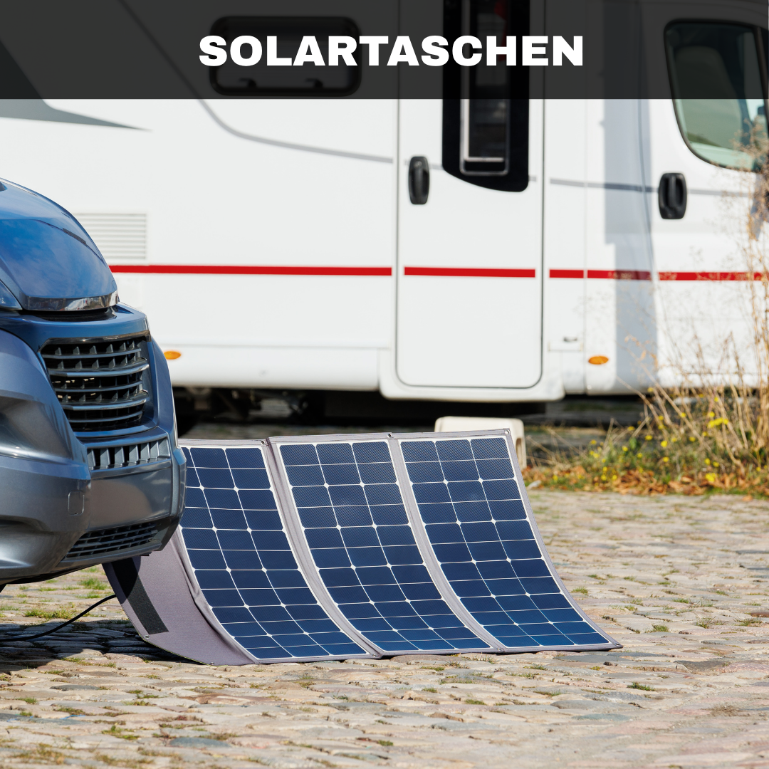 Solartaschen Solarkomplettsets für Camper und Vanlife