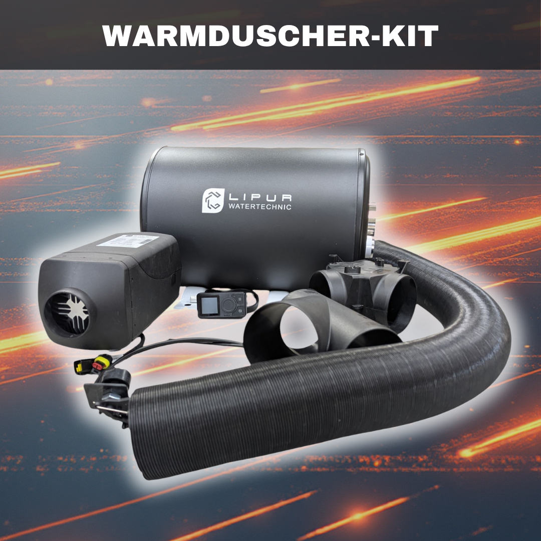G-part Warmduscher Kit bestehend aus Calor Standheizung Diesel mit Lipur Warmwasserboiler