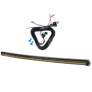 LED Lightbar PURELUX Black X-Slim C1010 – gebogen / 101 cm / 210 W / Ref. 45, 1 Stück + Kabelbaum