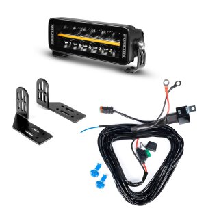 LED Lightbar Purelux Black Boost S200 – gerade / 20 cm / 60 W / Ref. 25, 1 Stück – Komplettset (Endstück)