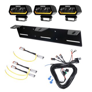 LED Zusatzleuchte Purelux Panther Alpha 20 – 10 cm / 20 W / Spot, 3 Stück – Komplettset
