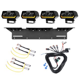 LED Zusatzleuchte Purelux Panther Alpha 20 – 10 cm / 20 W / Spot, 4 Stück – Komplettset