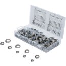Edelstahl-Schlauchklemmen-Sortiment | Ø 5,8 - 21 mm | 170-tlg.