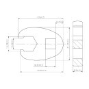 Hahnenfußschlüssel | Antrieb Innenvierkant 10 mm (3/8") | SW 14 mm