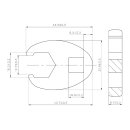 Hahnenfußschlüssel | Antrieb Innenvierkant 10 mm (3/8") | SW 16 mm