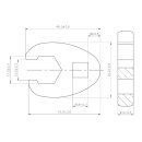Hahnenfußschlüssel | Antrieb Innenvierkant 10 mm (3/8") | SW 17 mm