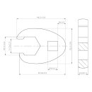 Hahnenfußschlüssel | Antrieb Innenvierkant 10 mm (3/8") | SW 18 mm