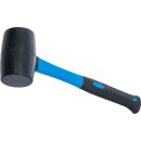 Gummihammer | Fiberglasstiel | schwarzer Kopf | Ø...