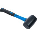 Gummihammer | Fiberglasstiel | schwarzer Kopf | Ø...