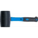 Gummihammer | Fiberglasstiel | schwarzer Kopf | Ø 50 mm | 280 g
