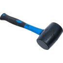 Gummihammer | Fiberglasstiel | schwarzer Kopf | Ø...