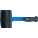 Gummihammer | Fiberglasstiel | schwarzer Kopf | Ø 60 mm | 500 g