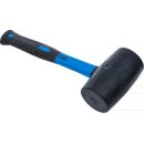 Gummihammer | Fiberglasstiel | schwarzer Kopf | Ø...