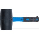 Gummihammer | Fiberglasstiel | schwarzer Kopf | Ø 65 mm | 720 g