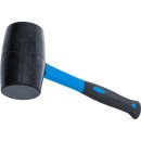Gummihammer | Fiberglasstiel | schwarzer Kopf | Ø...