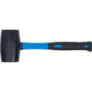 Gummihammer | Fiberglasstiel | schwarzer Kopf | Ø 70 mm | 900 g