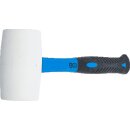 Gummihammer | Fiberglasstiel | weißer Kopf | Ø 64 mm | 750 g