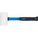 Gummihammer | Fiberglasstiel | weißer Kopf | Ø 64 mm | 750 g