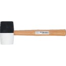 Gummihammer | Hickory-Stiel | schwarz-weißer Kopf | Ø 63 mm | 840 g