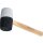Gummihammer | Hickory-Stiel | schwarz-weißer Kopf | Ø 63 mm | 840 g