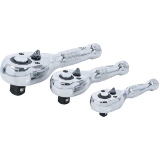 Mini-Umschaltknarren-Satz | 6,3 mm (1/4") / 10 mm (3/8") / 12,5 mm (1/2") | 3-tlg.