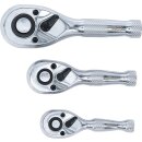 Mini-Umschaltknarren-Satz | 6,3 mm (1/4") / 10 mm (3/8") / 12,5 mm (1/2") | 3-tlg.