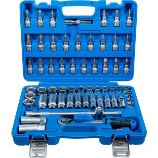 Steckschlüssel-Satz | Antrieb 10 mm (3/8") | Zollgrößen | 61-tlg.