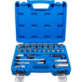 Steckschlüssel-Satz Wellenprofil | Antrieb 10 mm (3/8") | 26-tlg.