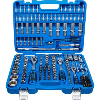 Steckschlüssel-Satz Wellenprofil | Antrieb 6,3 mm (1/4") / 10 mm (3/8") / 12,5 mm (1/2") | 192-tlg.