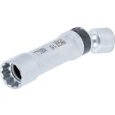 Zündkerzen-Gelenkeinsatz Zwölfkant mit Haltefeder | Antrieb Innenvierkant 10 mm (3/8") | SW 16 mm