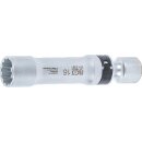 Zündkerzen-Gelenkeinsatz Zwölfkant mit Haltefeder | Antrieb Innenvierkant 10 mm (3/8") | SW 16 mm