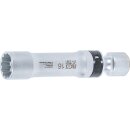 Zündkerzen-Gelenkeinsatz Zwölfkant mit Haltefeder | Antrieb Innenvierkant 10 mm (3/8") | SW 16 mm