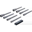 Steckschlüssel-Einsatz-Satz Sechskant | extra lang | Antrieb Außensechskant 6,3 mm (1/4") | für Bohrmaschinen | SW 6 - 13 mm | 8-tlg.