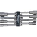 Steckschlüssel-Einsatz-Satz Sechskant | extra lang | Antrieb Außensechskant 6,3 mm (1/4") | für Bohrmaschinen | SW 6 - 13 mm | 8-tlg.