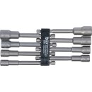 Steckschlüssel-Einsatz-Satz Sechskant | extra lang | Antrieb Außensechskant 6,3 mm (1/4") | für Bohrmaschinen | SW 6 - 13 mm | 8-tlg.