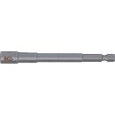 Steckschlüssel-Einsatz Sechskant, extra lang | für Bohrmaschinen | Antrieb Außensechskant 6,3 mm (1/4") | SW 7 mm