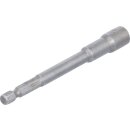 Steckschlüssel-Einsatz Sechskant, extra lang | für Bohrmaschinen | Antrieb Außensechskant 6,3 mm (1/4") | SW 7 mm