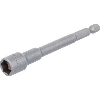 Steckschlüssel-Einsatz Sechskant, extra lang | für Bohrmaschinen | Antrieb Außensechskant 6,3 mm (1/4") | SW 10 mm