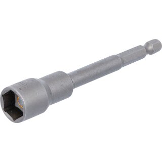 Steckschlüssel-Einsatz Sechskant, extra lang | für Bohrmaschinen | Antrieb Außensechskant 6,3 mm (1/4") | SW 13 mm