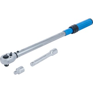 Drehmomentschlüssel-Satz | mit Adapter + Verlängerung | Abtrieb Außenvierkant 12,5 mm (1/2") | 40 - 220 Nm | 3-tlg.