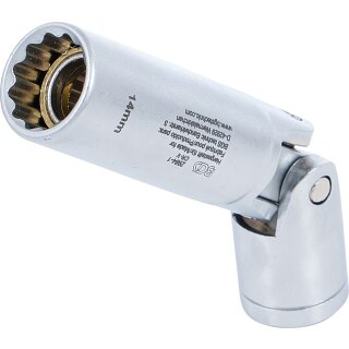Glühkerzen-Gelenk-Einsatz Zwölfkant | Antrieb Innenvierkant 10 mm (3/8") | SW 14 mm