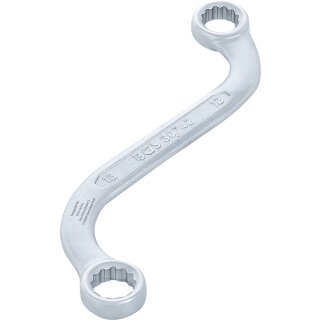 S-Form Doppel-Ringschlüssel Zwölfkant | SW 12 x 13 mm