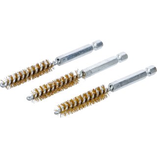 Messingbürste | 10 mm | Antrieb Außensechskant 6,3 mm (1/4") | 3-tlg.
