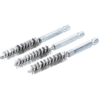 Stahlbürste | 10 mm | Antrieb Außensechskant 6,3 mm (1/4") | 3-tlg.