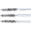 Stahlbürste | 10 mm | Antrieb Außensechskant 6,3 mm (1/4") | 3-tlg.