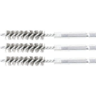 Stahlbürste | 11 mm | Antrieb Außensechskant 6,3 mm (1/4") | 3-tlg.