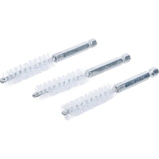 Nylonbürste | 12 mm | Antrieb Außensechskant 6,3 mm (1/4") | 3-tlg.