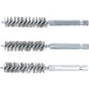 Stahlbürste | 12 mm | Antrieb Außensechskant 6,3 mm (1/4") | 3-tlg.