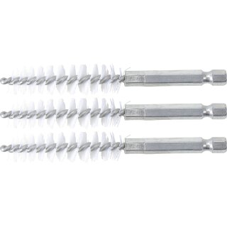 Nylonbürste | 13 mm | Antrieb Außensechskant 6,3 mm (1/4") | 3-tlg.